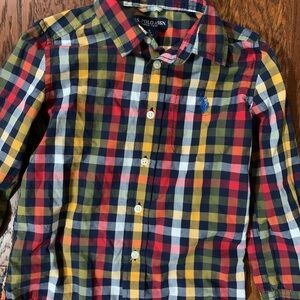 U.S. Polo Assn. Kids Colorful Checkered Button Down Shirt